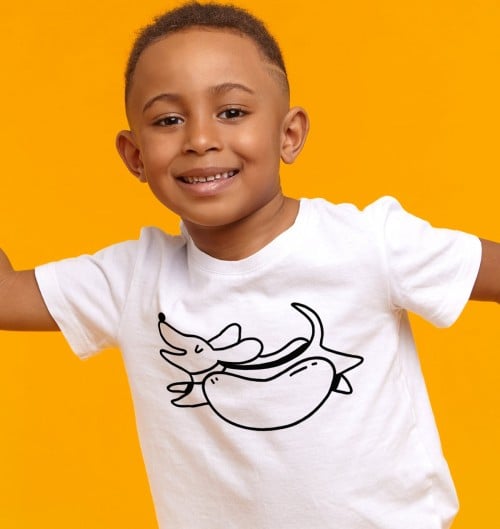 T-shirt pour Enfants Hot Dog (enfant) de couleur Blanc