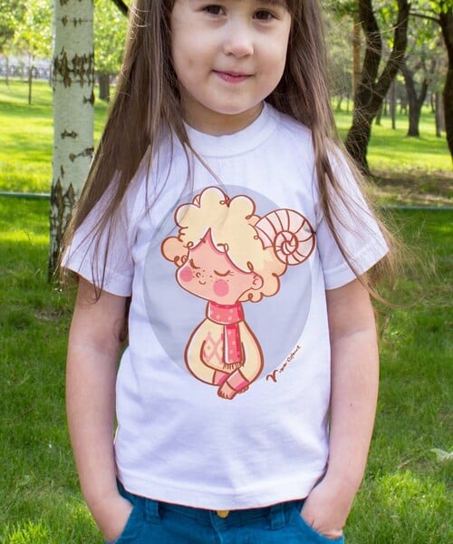 T-shirt Enfants avec un Signe bélier Grafitee