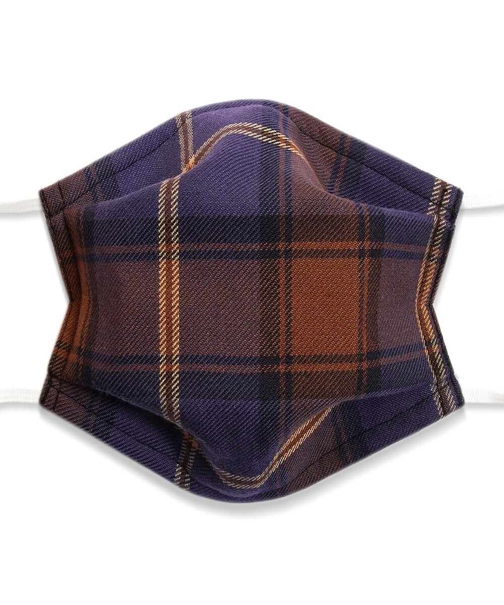 Masque tissu à motif de tartan - Taille unique