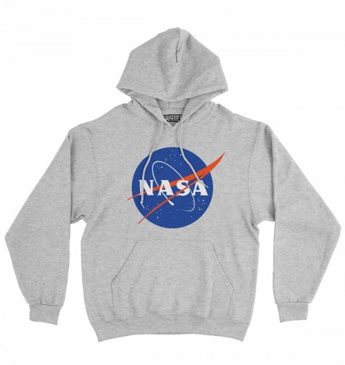 Hoodie logo NASA pour Homme de couleur Gris chiné