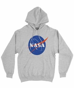 Hoodie logo NASA pour Homme de couleur Gris chiné