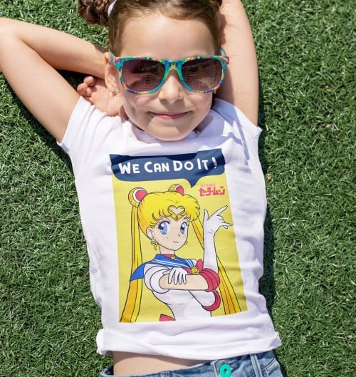 T-shirt Enfants avec un We Can Do It (Sailor Moon) Grafitee
