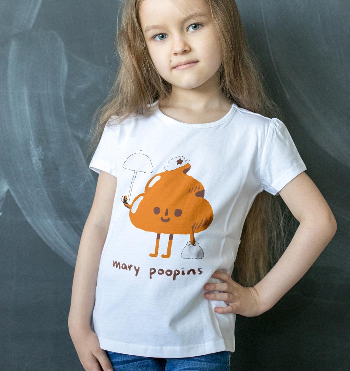 T-shirt Enfants avec un Mary Poopins Grafitee