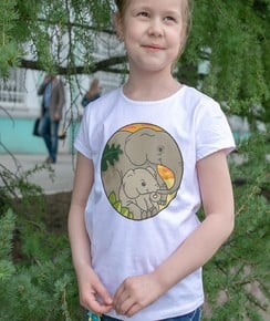T-shirt Enfants avec un Elephants (enfant) Grafitee