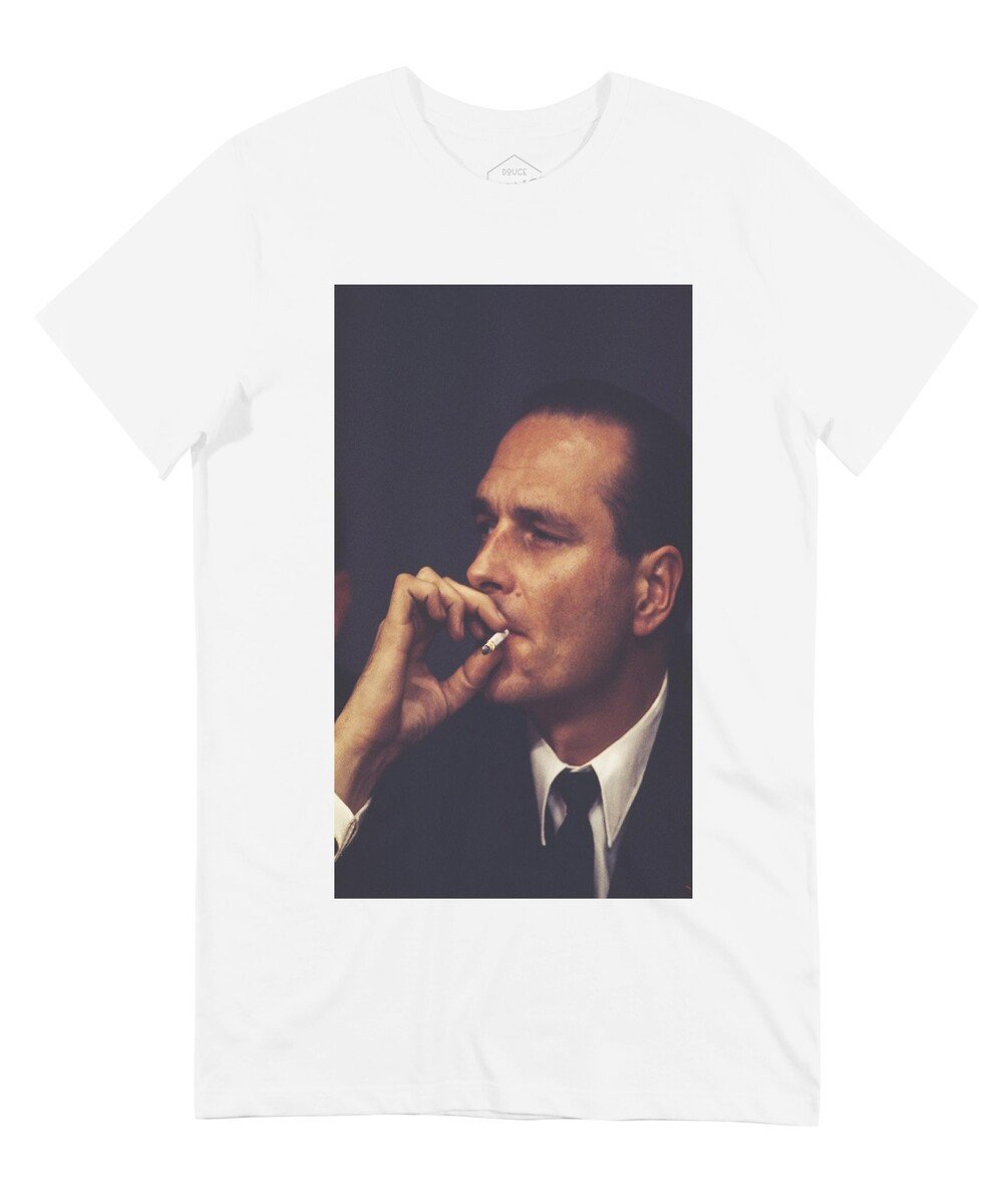 T-shirt pour Homme Chirac BG (en promo) de couleur Blanc