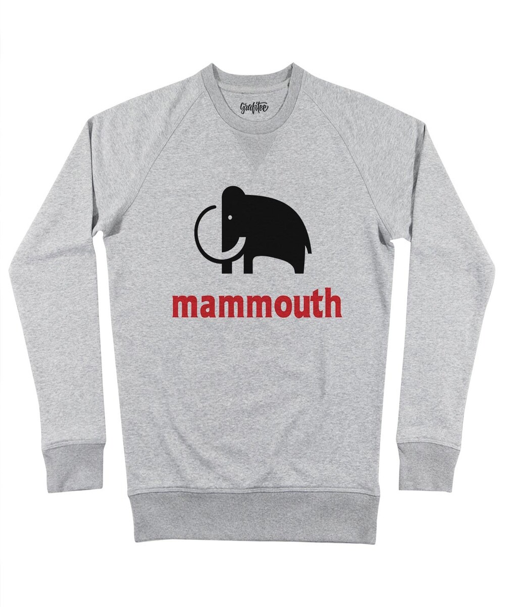 Sweat pour Homme Mammouth (en promo) de couleur Gris chiné