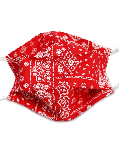 Masque Paisley Rouge - Lavable Réutilisable Grafitee