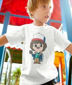 T-shirt pour Enfants Dustin Randonnée de couleur Blanc