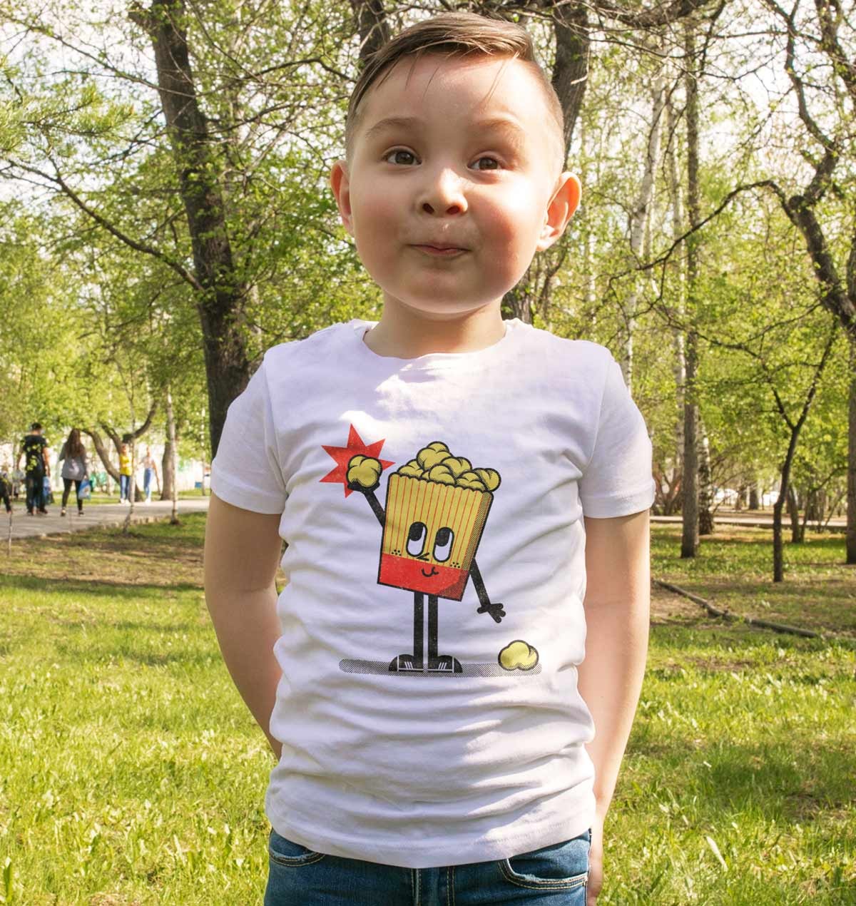 T-shirt Enfants avec un Pop-corn Day (enfant) Grafitee