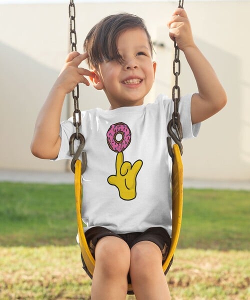 T-shirt Enfants avec un Donut Spinning (enfant) Grafitee