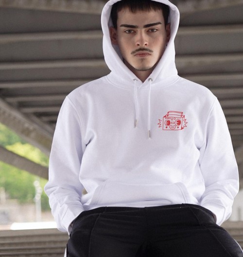 Hoodie Let's Bounce 85% coton bio, 15% polyester recyclé