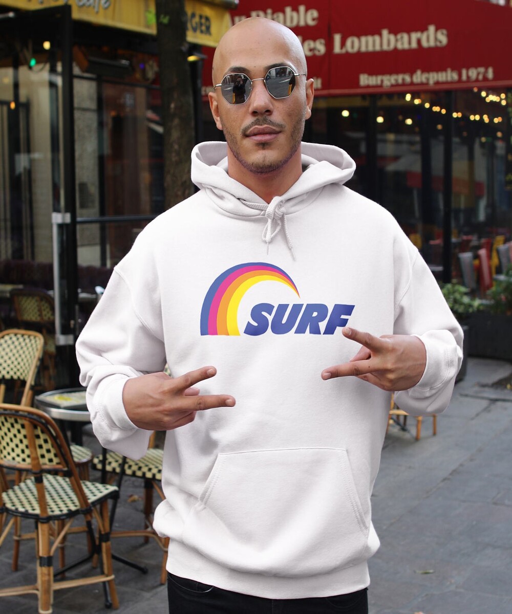 Hoodie Logo Surf pour Homme de couleur Blanc