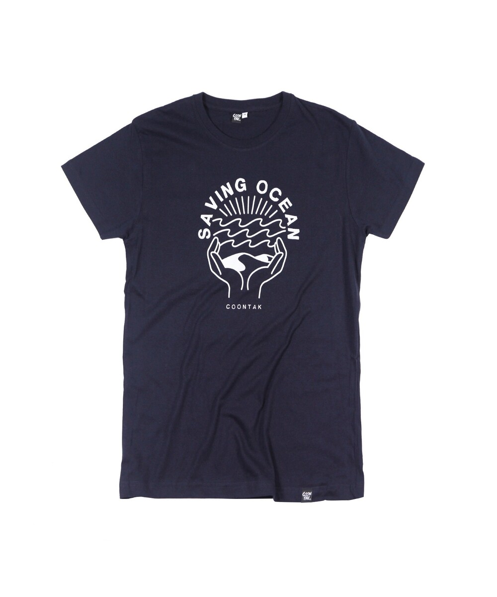 T-shirt pour Homme Saving Ocean de couleur Bleu