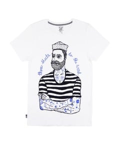 T-shirt pour Homme Sailor Jeffrey de couleur Blanc