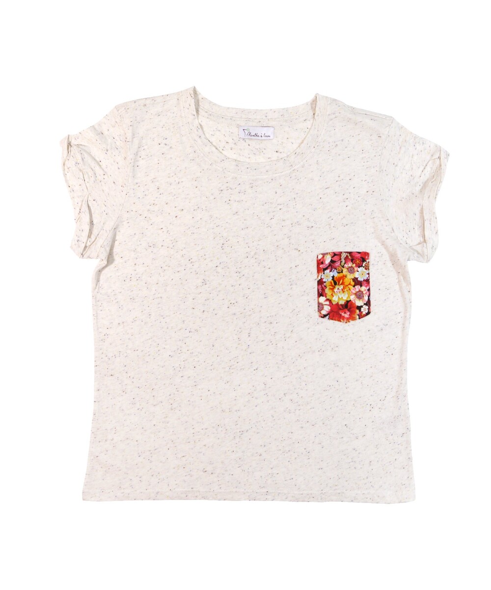 T shirt avec poche Amsterdam (Femme) pour Femme de couleur Crème