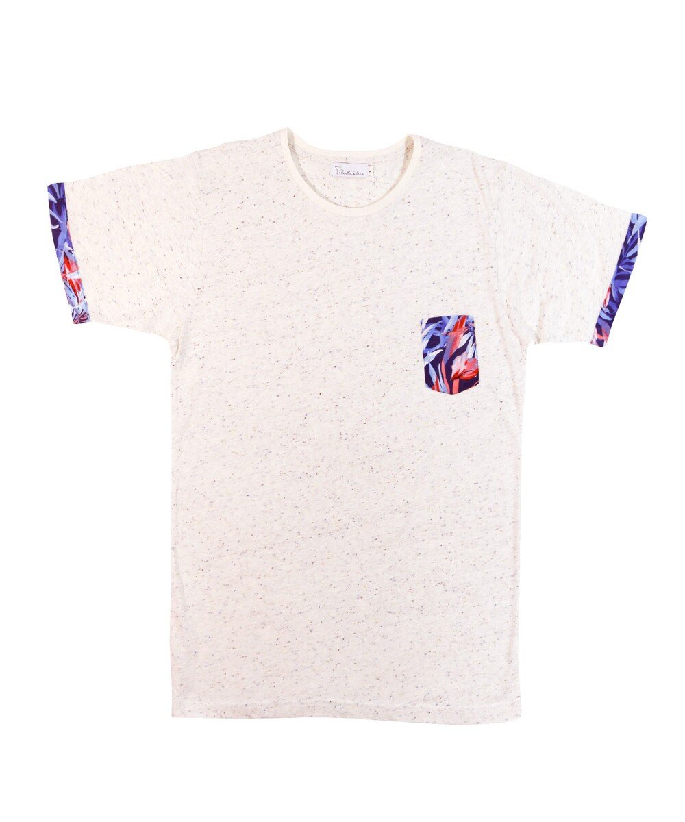 T-shirt pour Homme à Poche Miami de couleur Crème