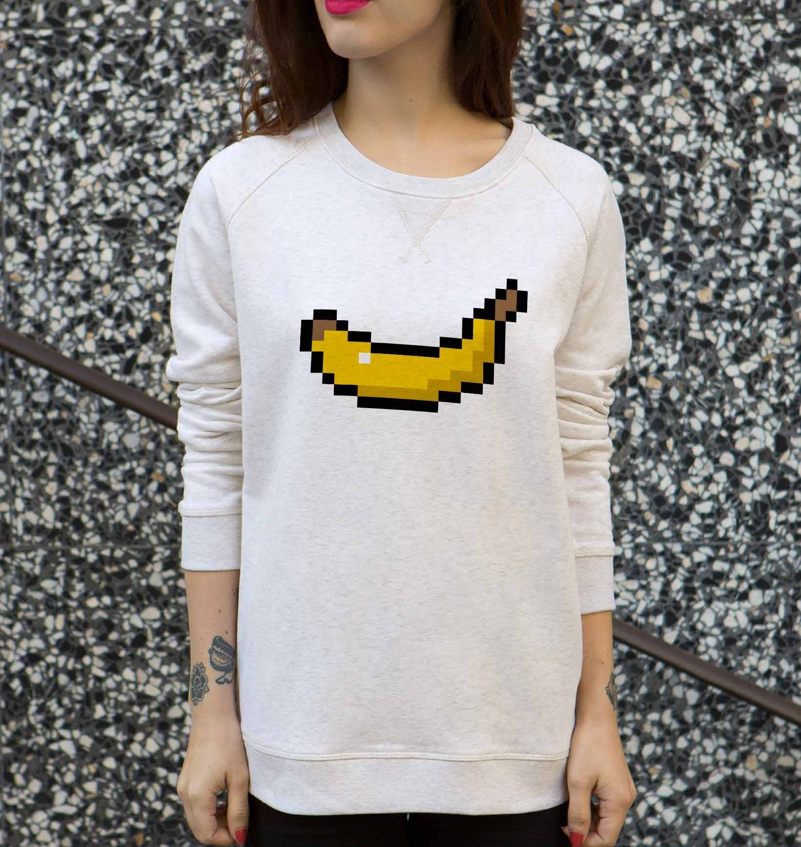 Sweat Homme Pixel Banane Grafitee