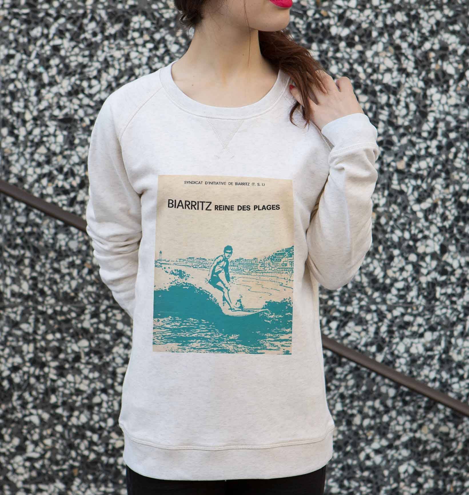 Sweat Biarritz Reine Des Plages Grafitee