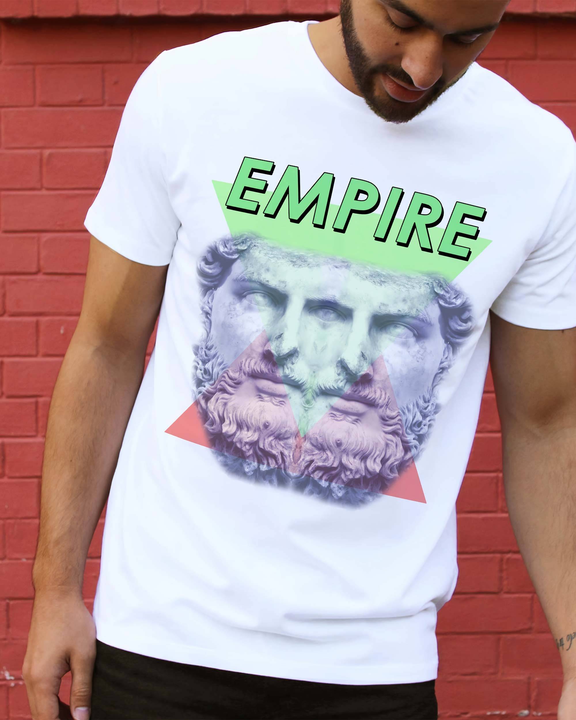 T-shirt Empire de couleur Blanc par Catchy