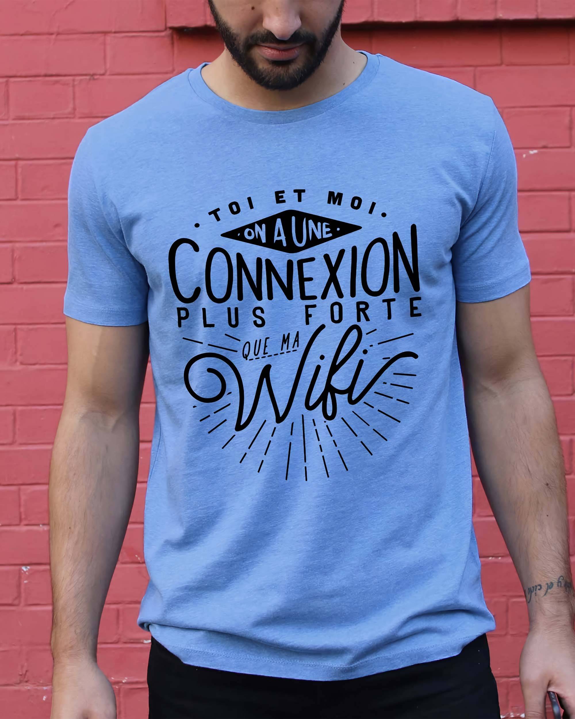 T-shirt Connexion WiFi de couleur Blanc par Draguons
