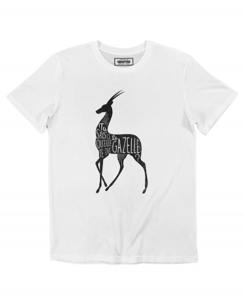 T-shirt Femme avec un Femme Gazelle Grafitee