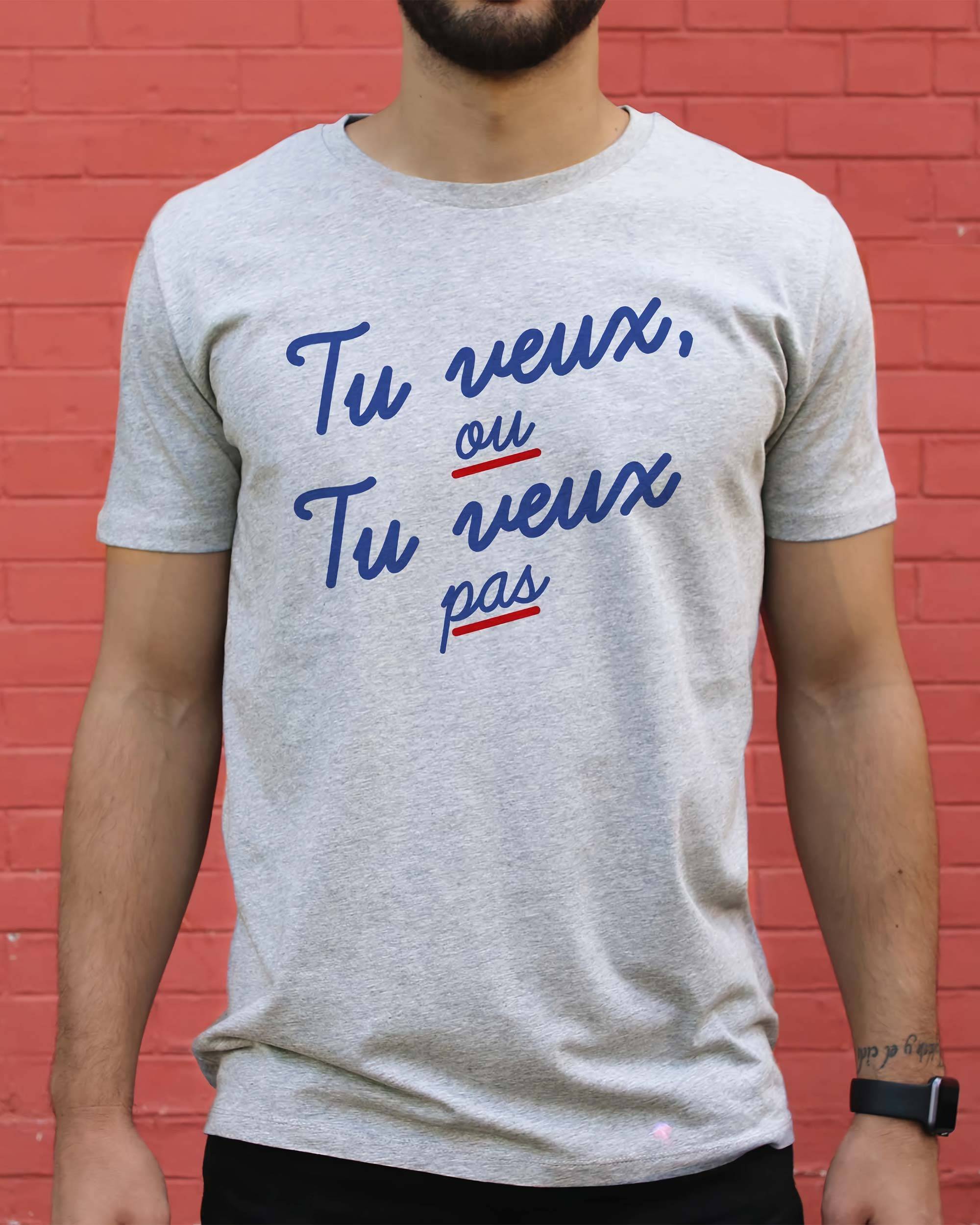 T-shirt Tu Veux ou Pas de couleur Blanc par Vague A L'Âme