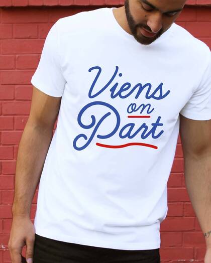 T-shirt Viens On Part Grafitee