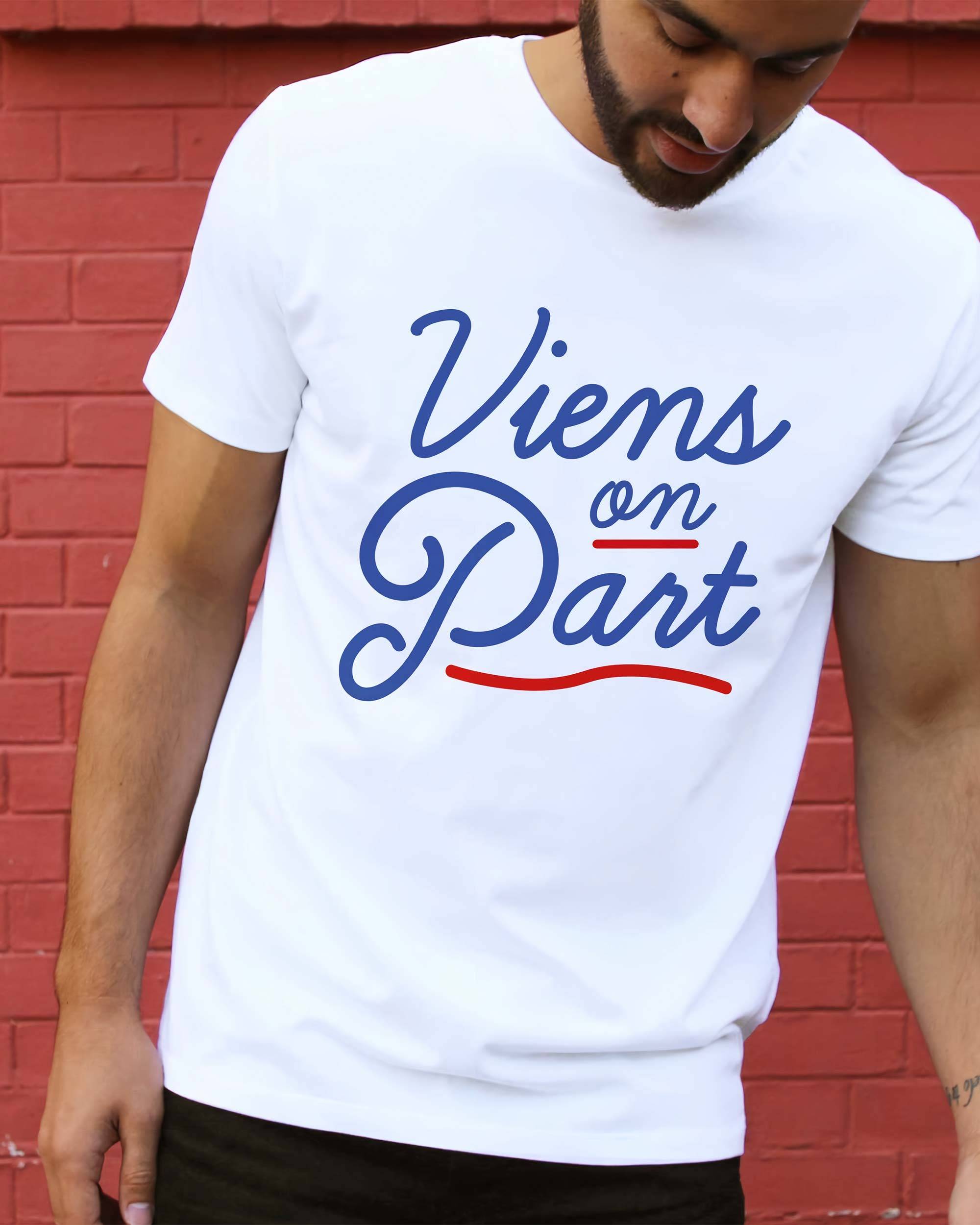 T-shirt Viens On Part de couleur Blanc par Vague A L'Âme