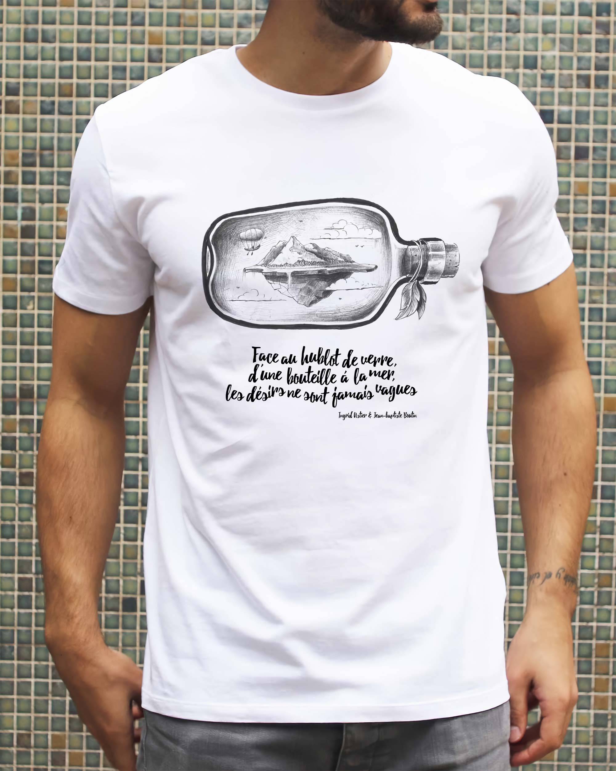 T-shirt Bouteille À La Mer de couleur Blanc par Coontak