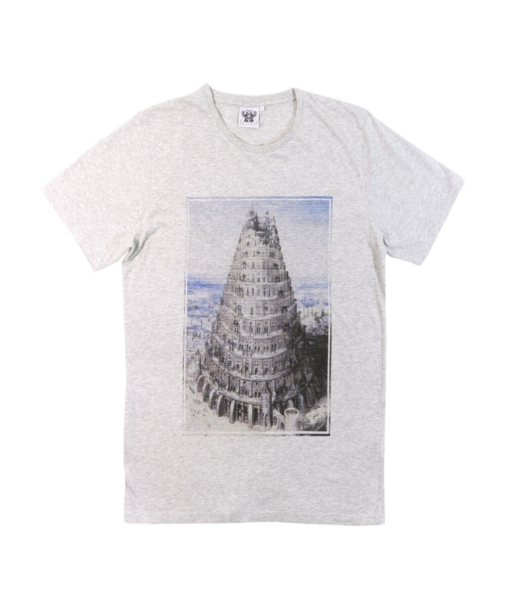 T-shirt pour Homme Babylone de couleur Gris chiné