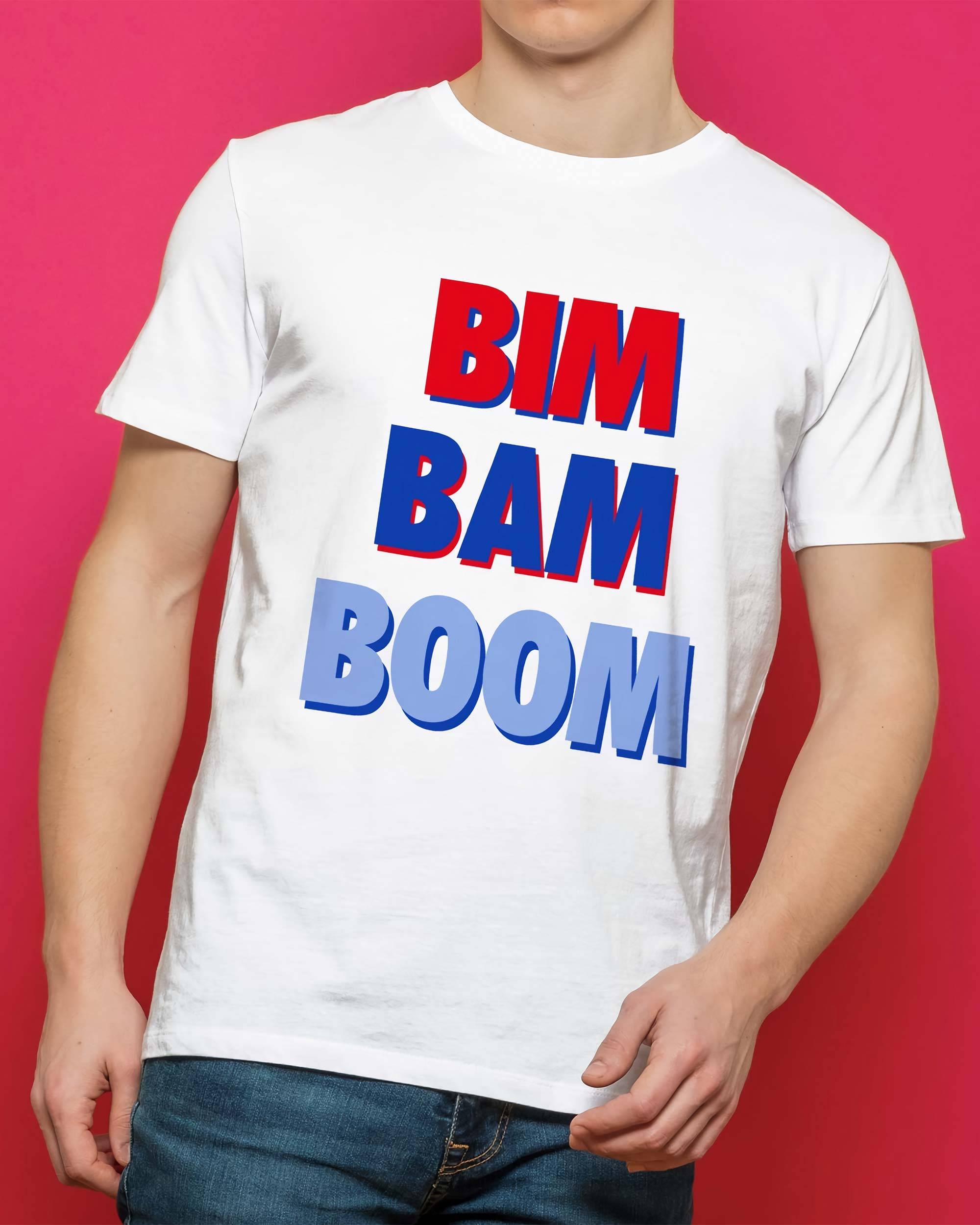 T-shirt Bim Bam Boom de couleur Blanc par Catchy