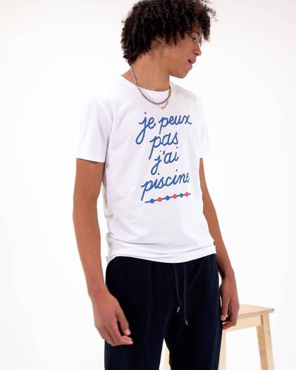 T-shirt Je Peux Pas J'ai Piscine Grafitee