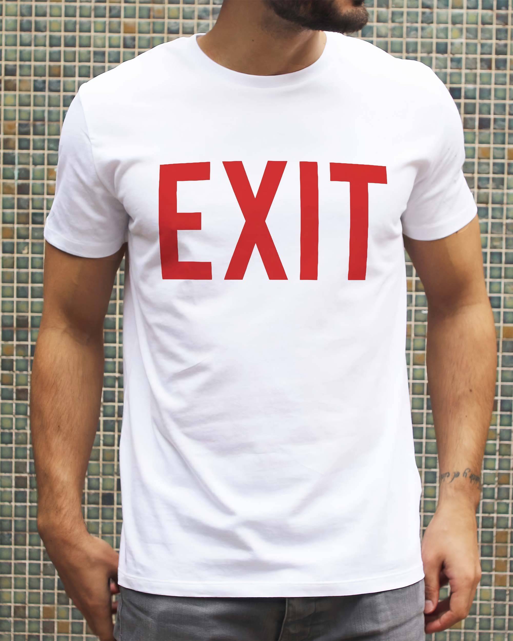 T-shirt Exit de couleur Blanc par Catchy