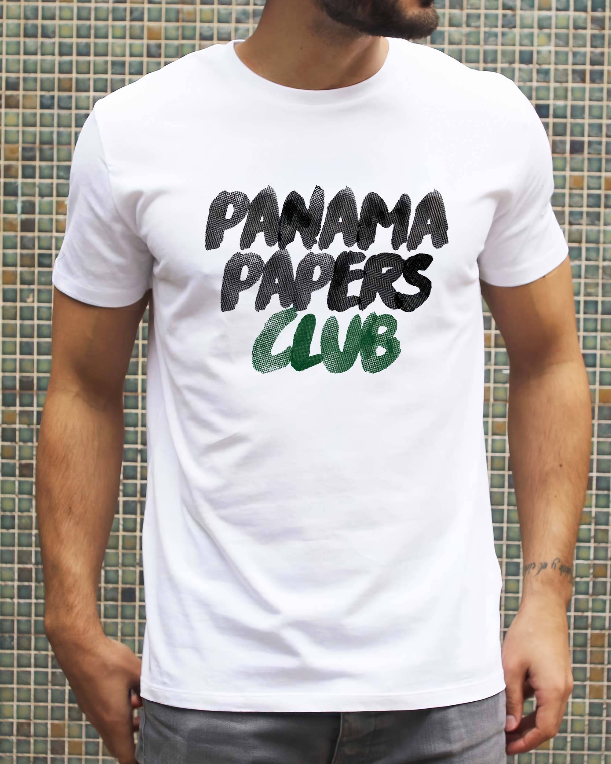 T-shirt Panama Papers Club de couleur Blanc par Catchy