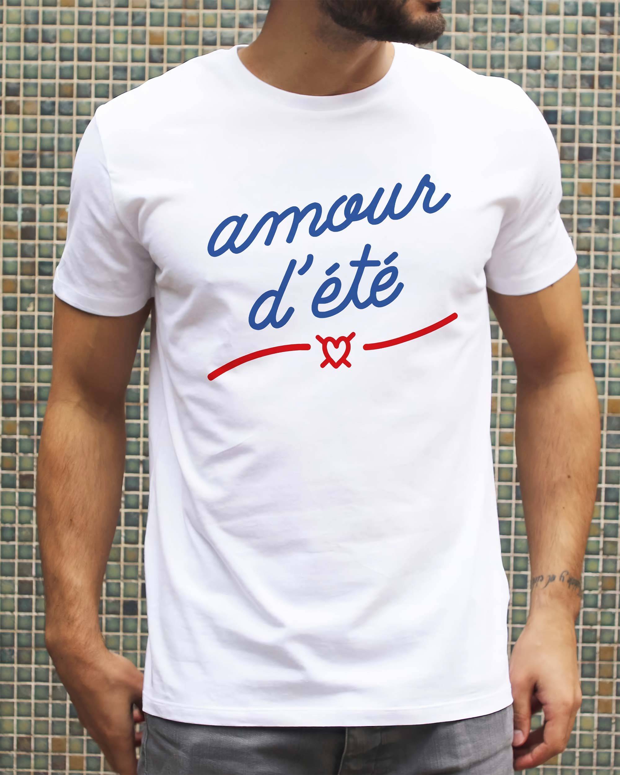 T-shirt Amour D'Eté de couleur Blanc par Vague A L'Âme