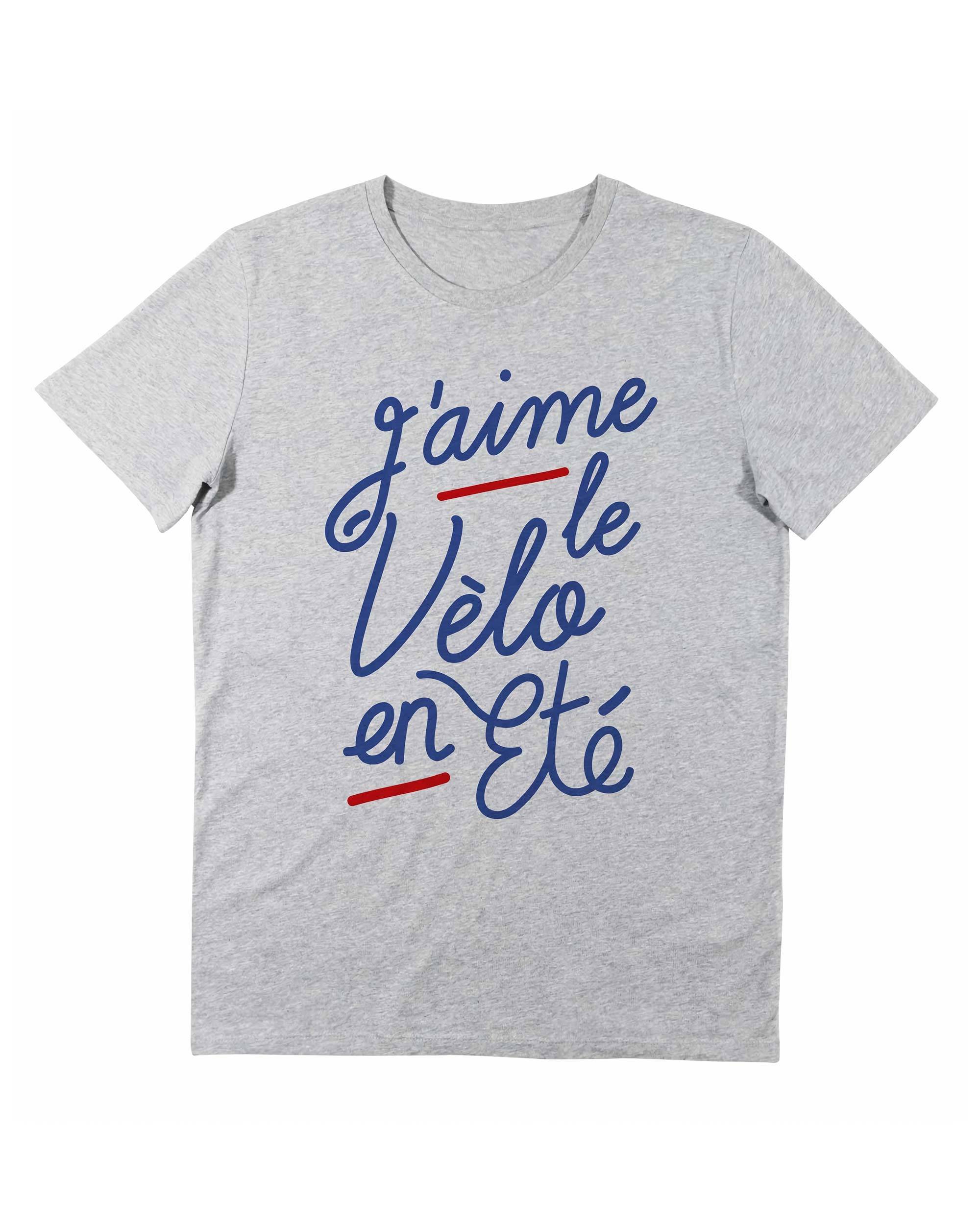 T-shirt J'aime le Vélo en Eté de couleur Blanc par Vague A L'Âme