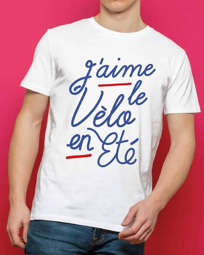 T-shirt J'aime le Vélo en Eté Grafitee