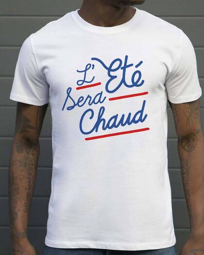 T-shirt L'Eté Sera Chaud Grafitee