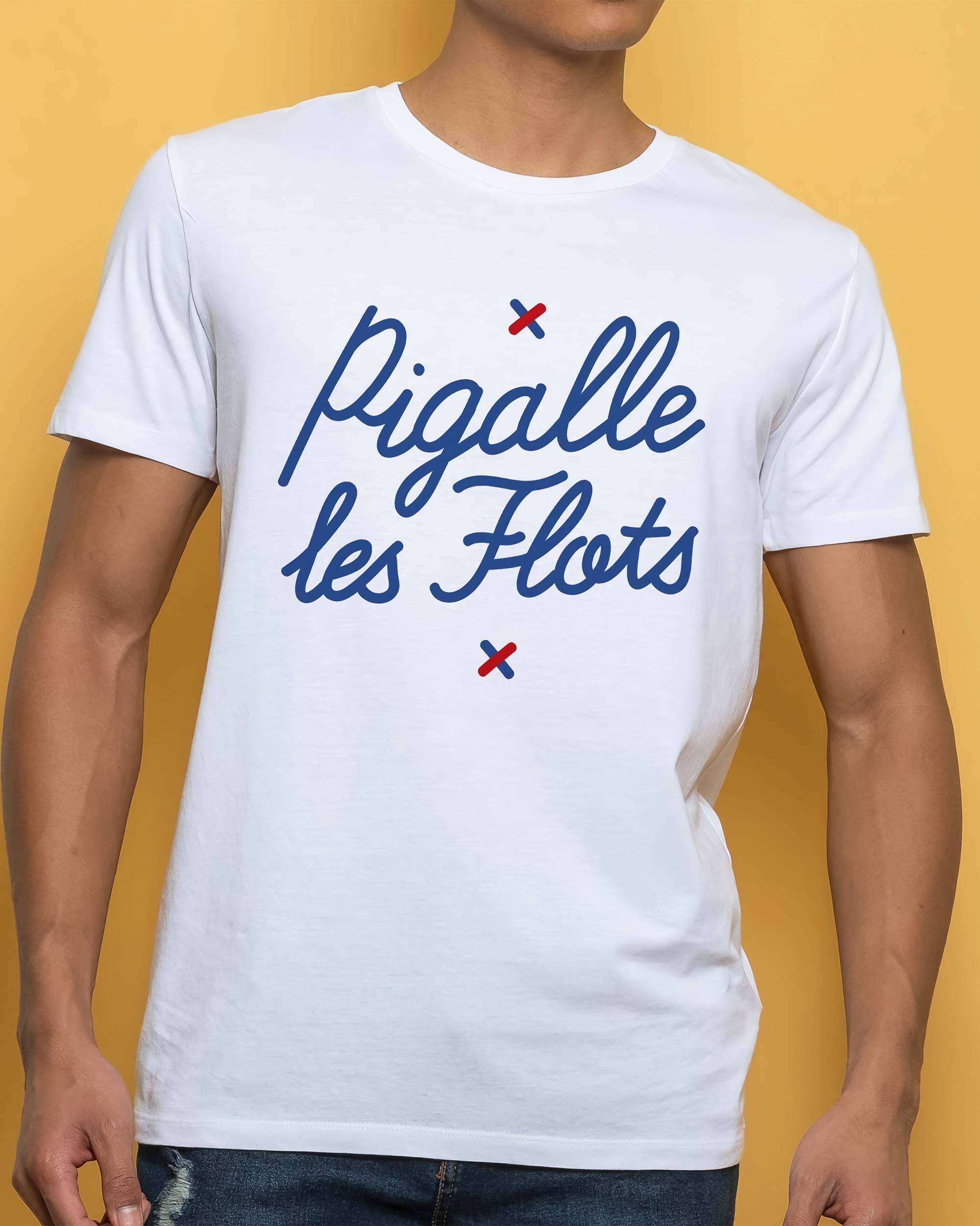 T-shirt Pigalle Les Flots de couleur Blanc par Vague A L'Âme