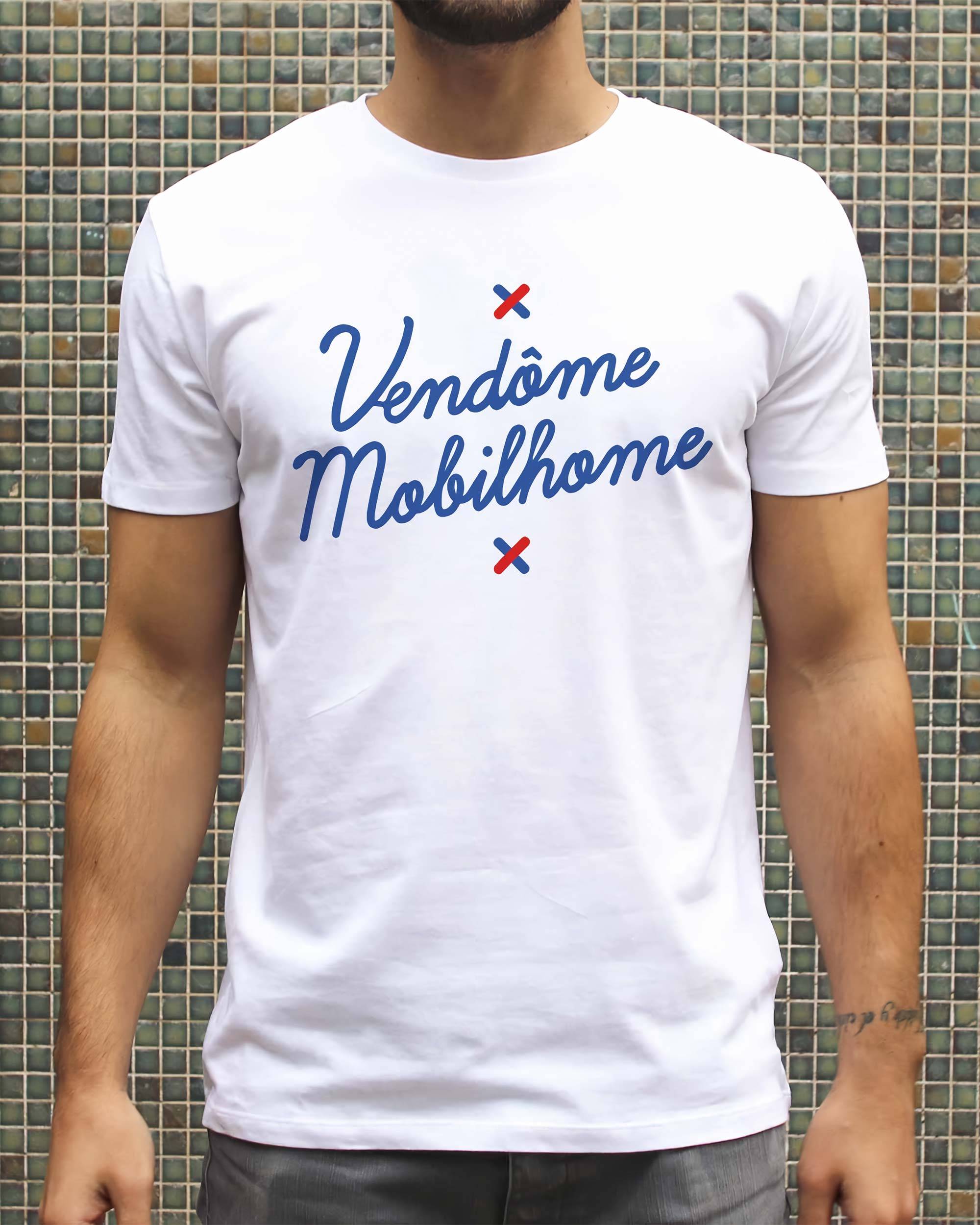 T-shirt Vendôme Mobilhome de couleur Blanc par Vague A L'Âme