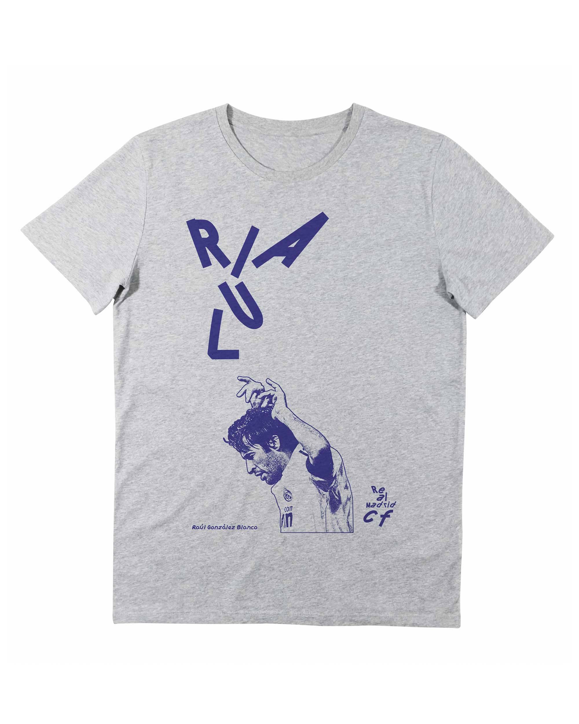 T-shirt Raúl Real Madrid de couleur Blanc par Sucker For Soccer