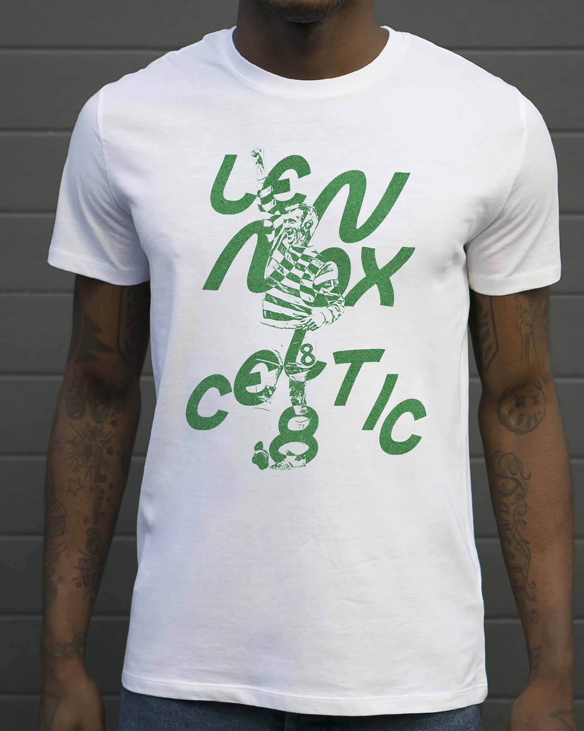 T-shirt Bobby Lennox de couleur Blanc par Sucker For Soccer