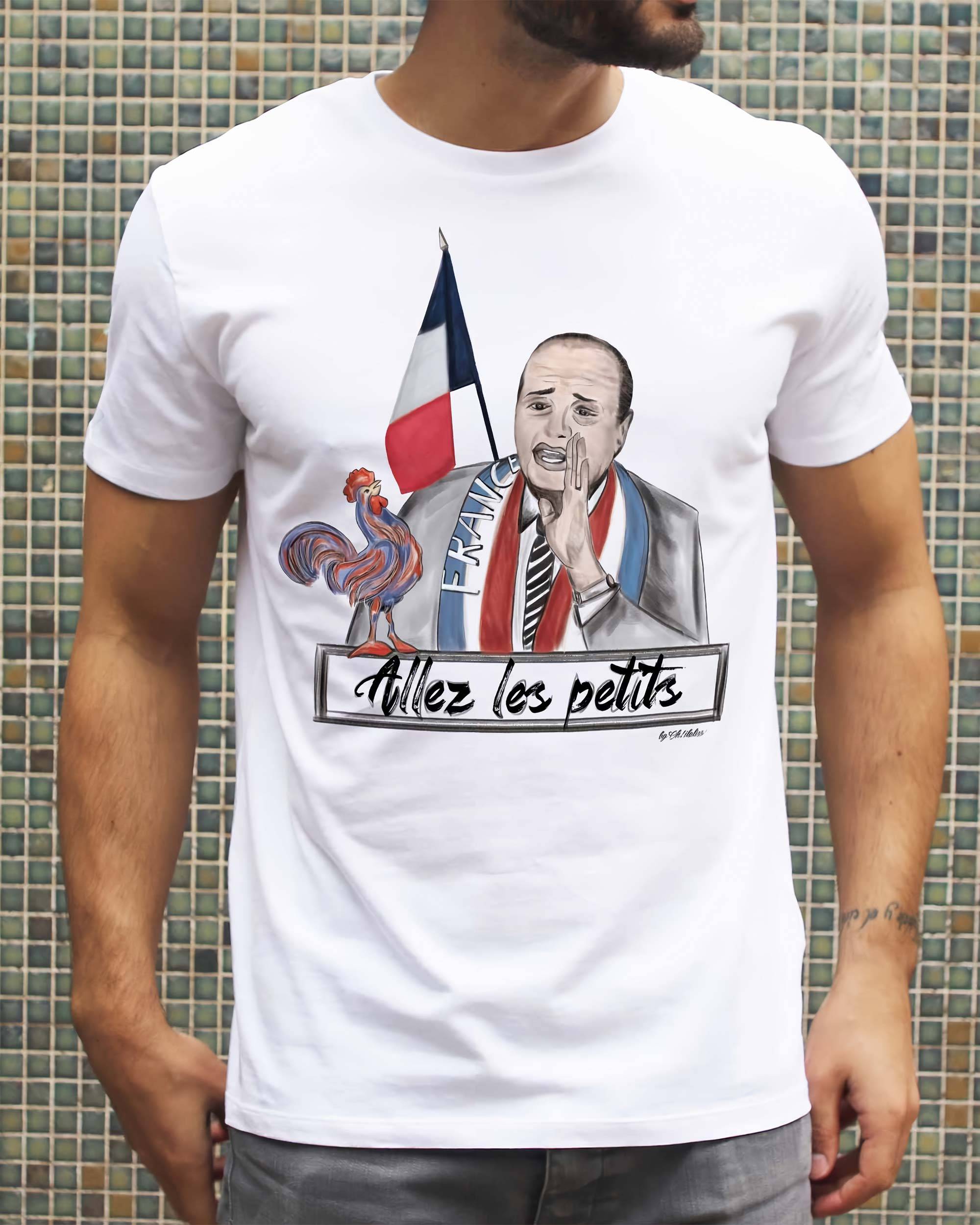 T-shirt Chirac Allez Les Petits de couleur Blanc par La Vie En Bleu