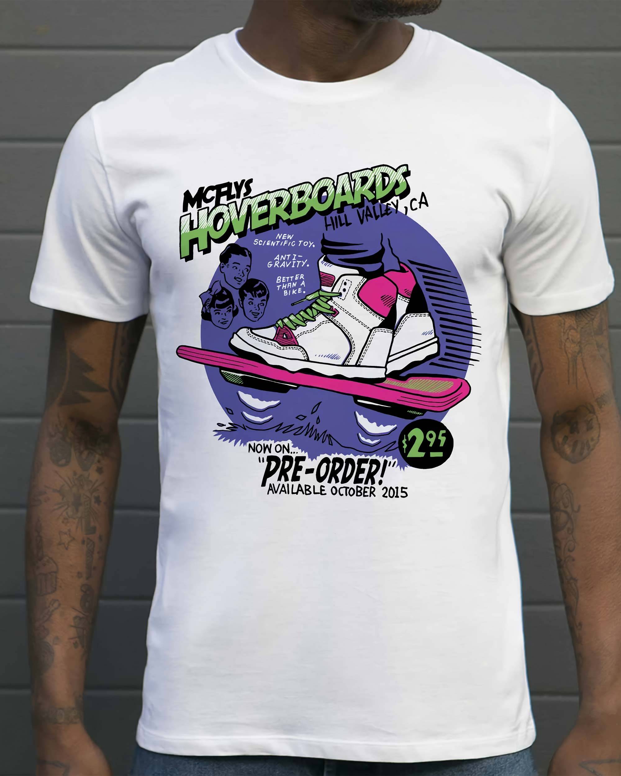 T-shirt Hoverboard de couleur Blanc par Neon Mystic