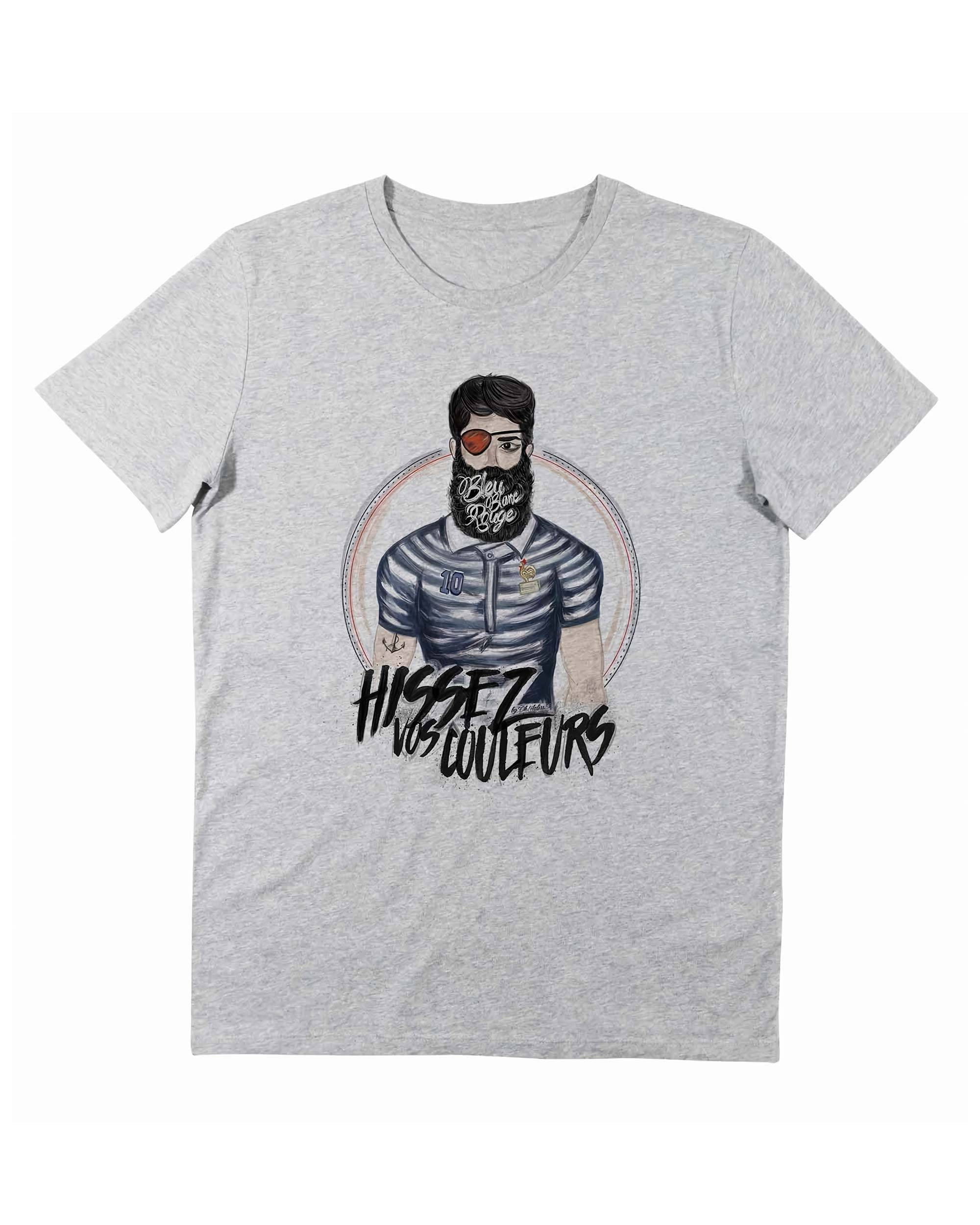 T-shirt Hissez Vos Couleurs de couleur Blanc par La Vie En Bleu