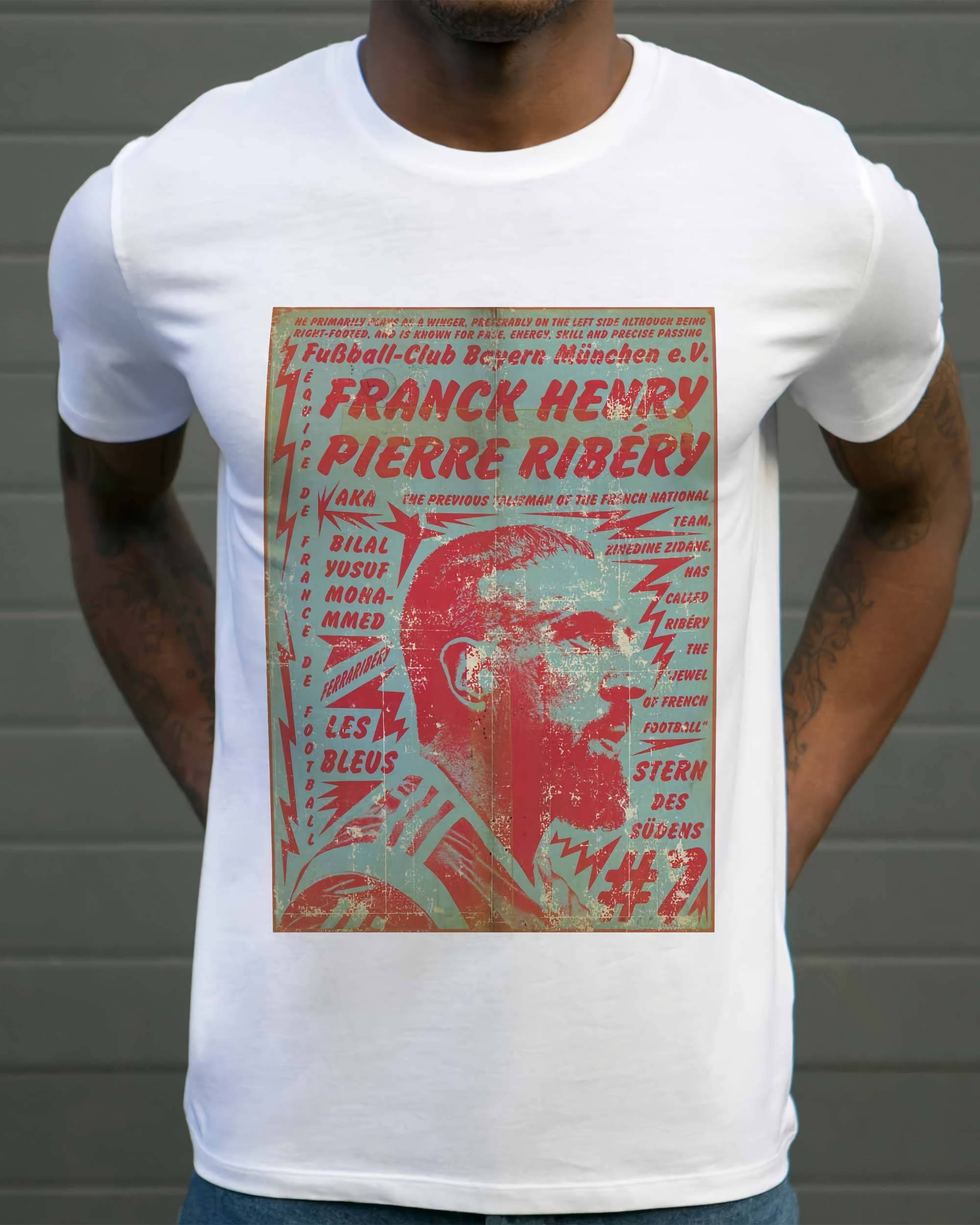 T-shirt Franck Ribery de couleur Blanc par Sucker For Soccer
