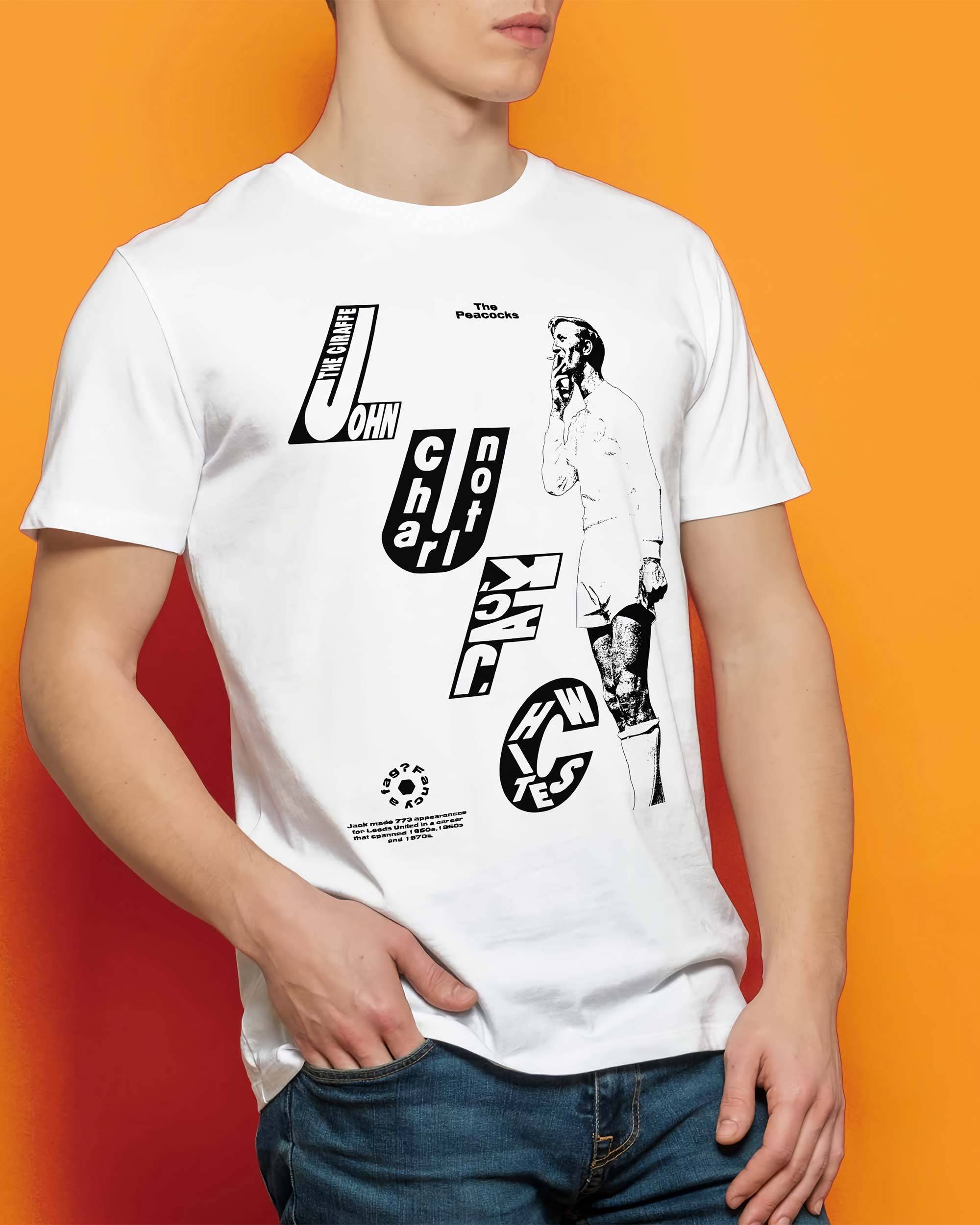 T-shirt Jack Charlton de couleur Blanc par Sucker For Soccer