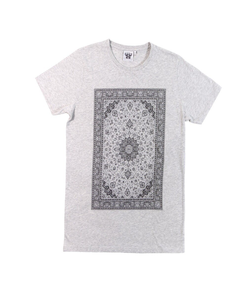 T-shirt pour Homme Tapis Persan de couleur Gris chiné