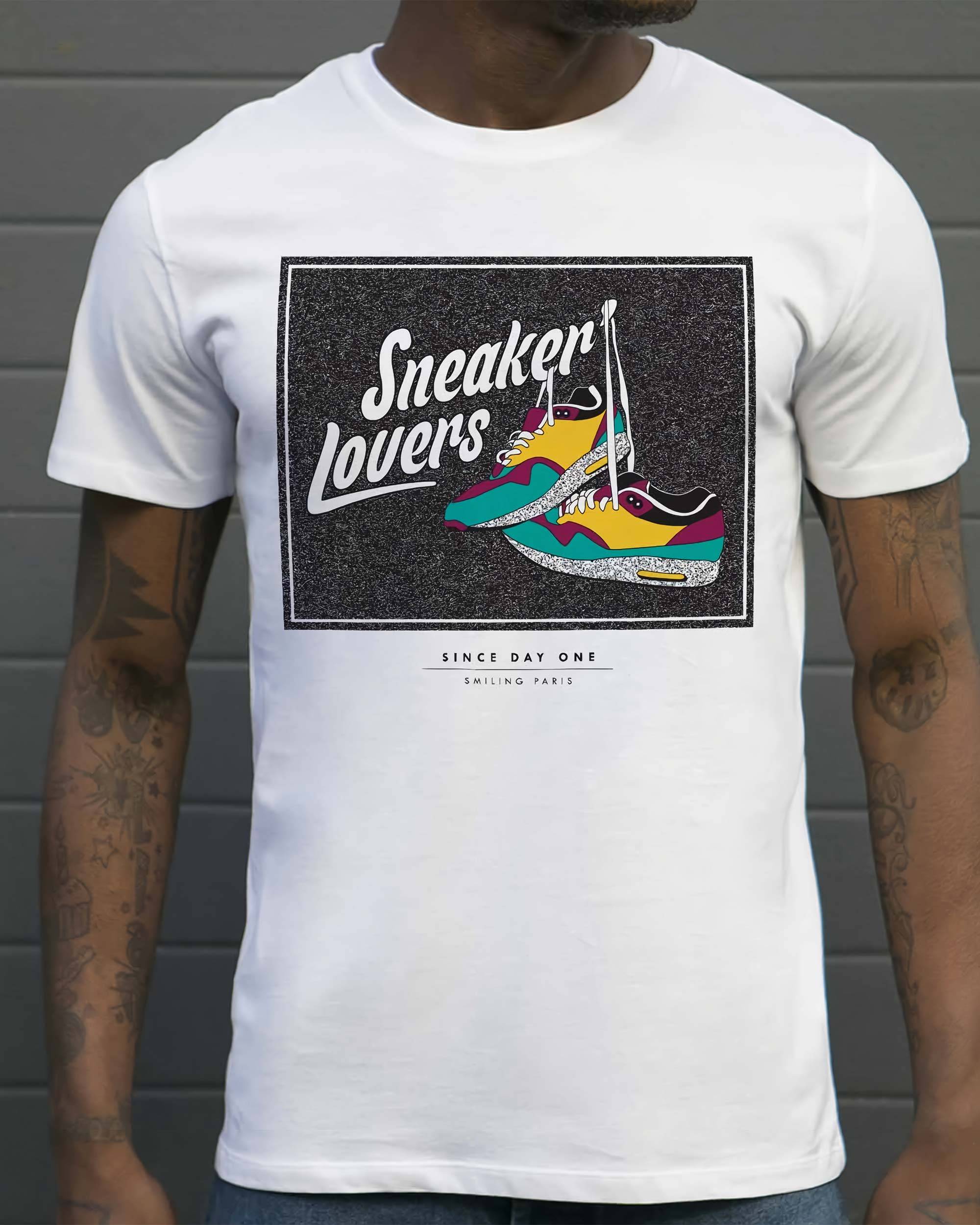 T-shirt Sneakers Lovers de couleur Blanc par Smiling Paris