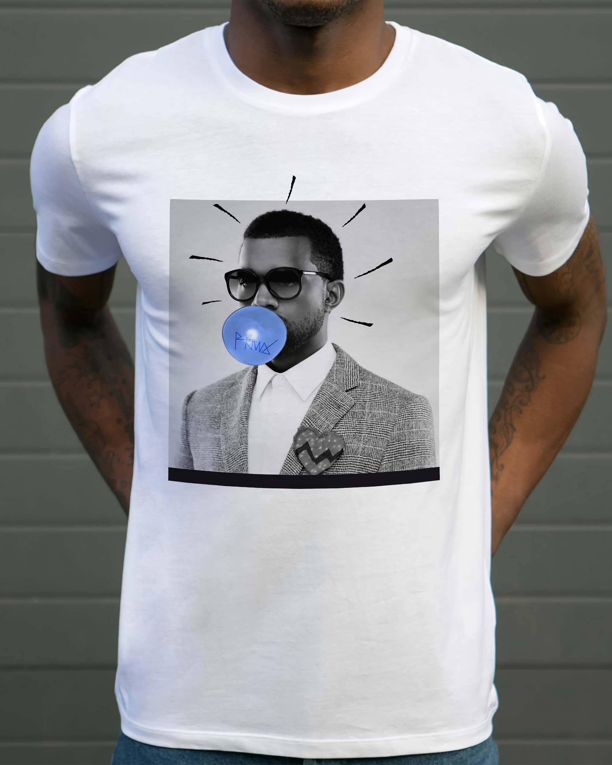 T-shirt Kanye West de couleur Blanc par Prand